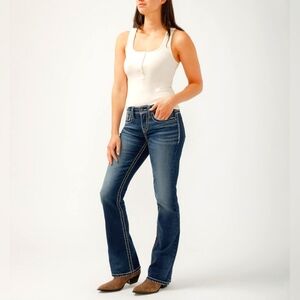 Silver Jeans "Suki" Mid-rise Bootcut Women's Jeans Size 16 L32 Indigo Wash